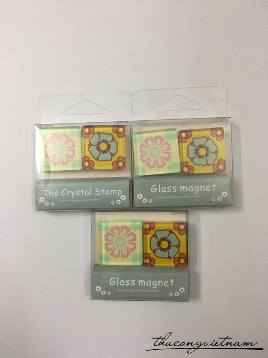 Con dấu Glass magnet hoa văn 6